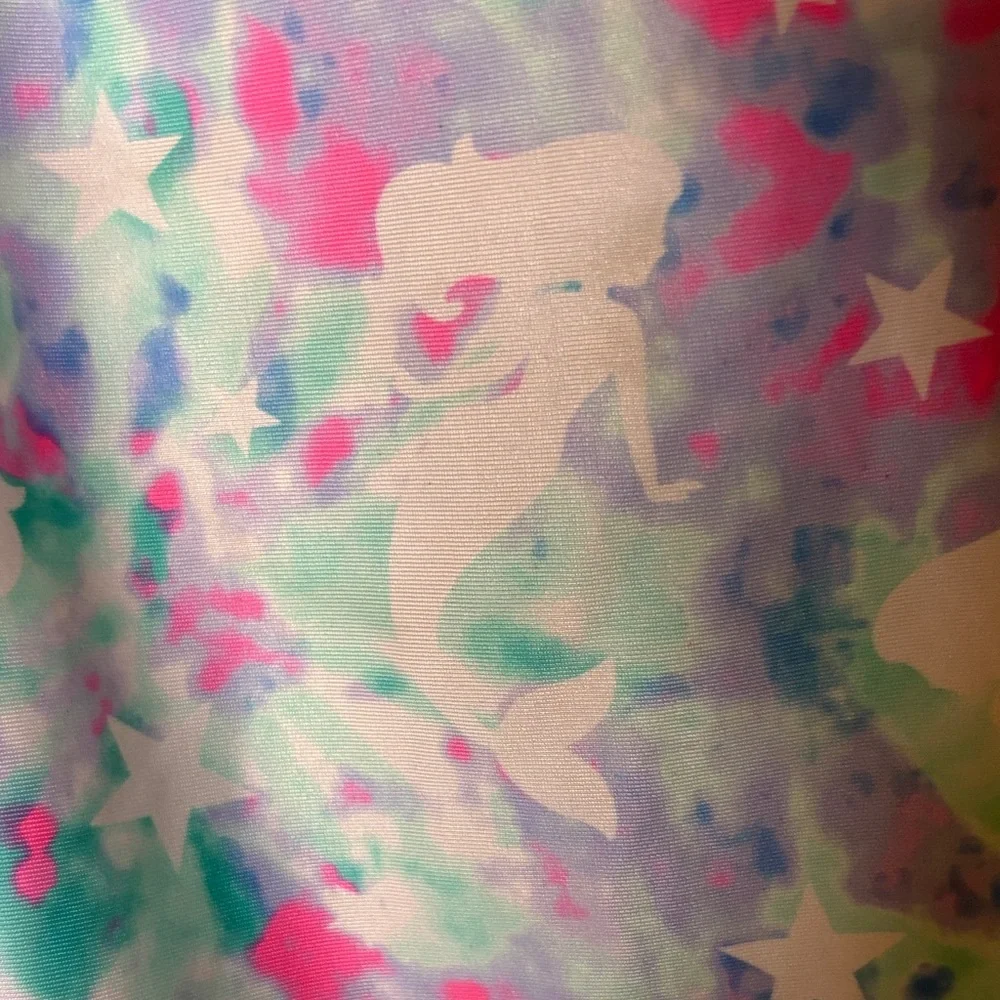 Girls Little Mermaid Star Print One Piece Swimsuit Bathing suit